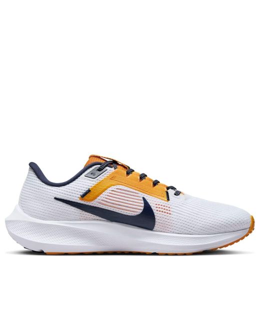 Nike White Pegasus 40 (west Virginia) Road Running Shoes for men