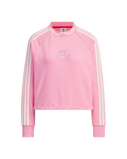 Adidas Pink Originals Crew Neck Sweatshirt