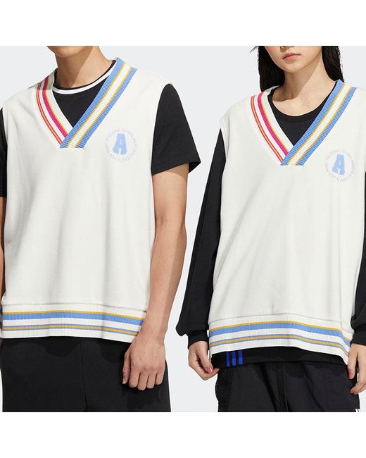 Adidas White Vbe Vests for men