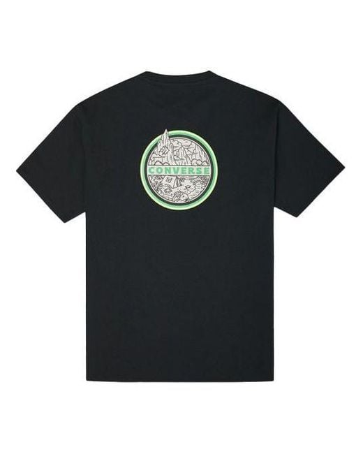 Converse Black Logo Printing Round Neck Short Sleeve for men