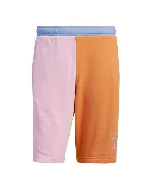 Adidas Pink Originals Love Unites Blo Contrast Colors Sport Shorts for men