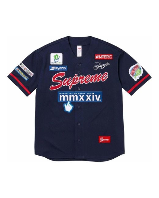 Supreme Blue Chosen One Baseball Jersey for men