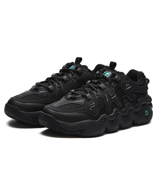 Fila Black Panini Low Retro Basketball Sneakers for men