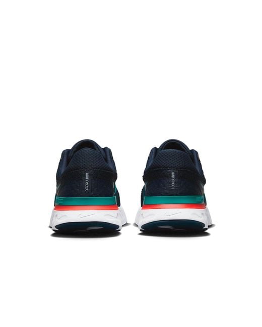 Nike Blue React Infinity Run Flyknit 3 'Obsidian Bright Spruce' for men