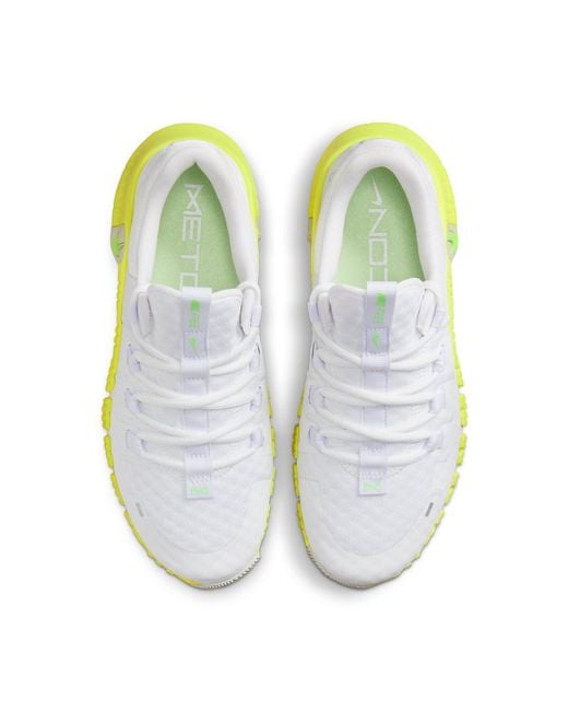Nike White Free Metcon 5 Workout Shoes