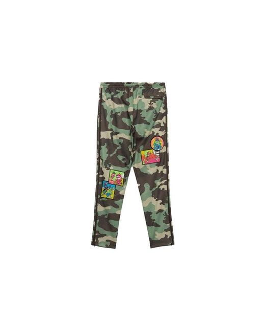 Adidas Green Originals X Jeremy Scott Crossover Camouflage Sports Pants/Trousers/Joggers for men