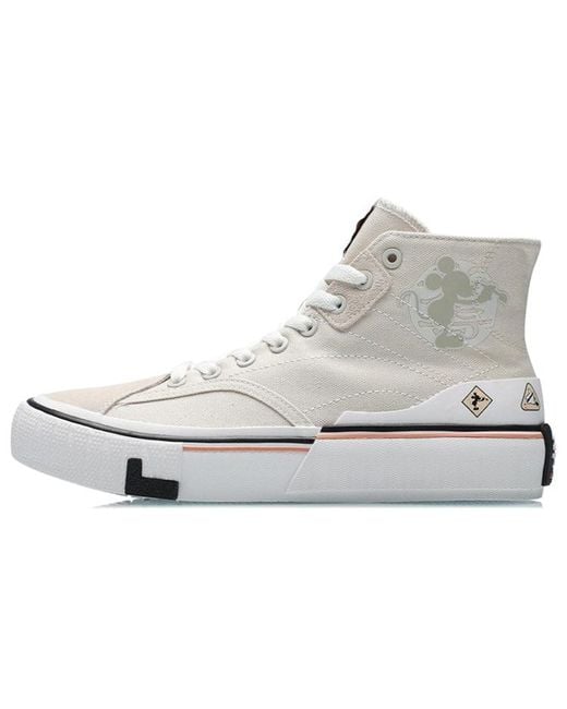 Li-ning White (Wmns) Canvas Hi Shoes