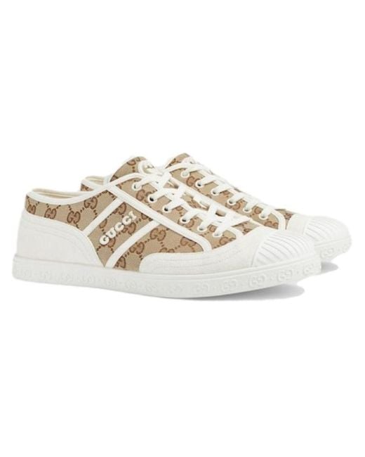 Gucci Natural Gg Canvas Trainer Ebony' for men