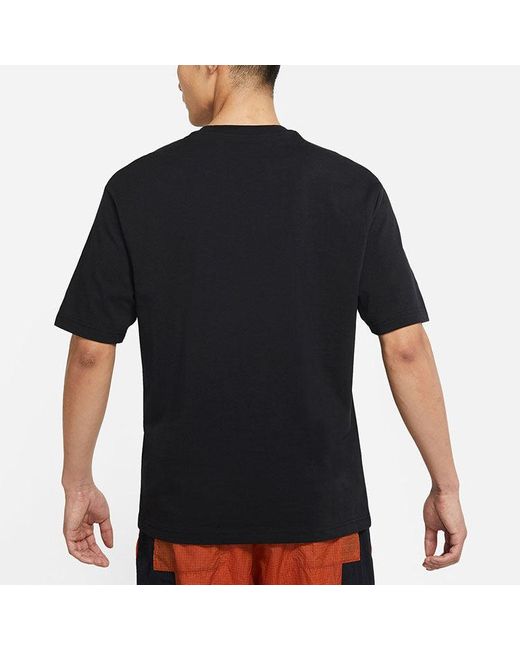 Nike Black 23 Engineered Alphabet Printing Sports Training Short Sleeve T-Shirt for men