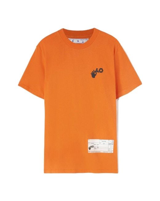 Off-White c/o Virgil Abloh Orange X Teenage Engineering Crossover Ss22 Logo Printing Round Neck Short Sleeve T-Shirt for men