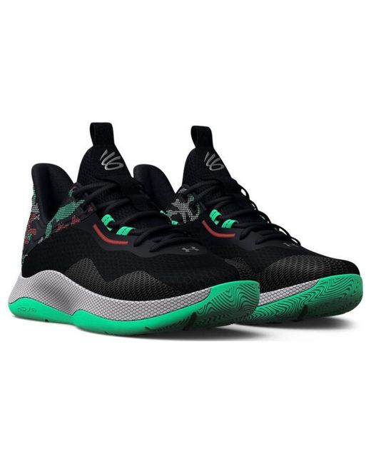 Under Armour Blue Curry 2 Hovr Splash Antifreeze Camo' for men
