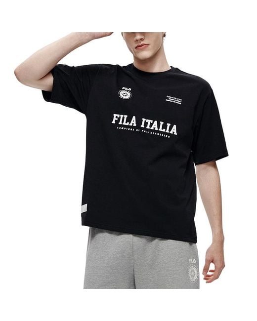 Fila Black Retro Time Tee for men