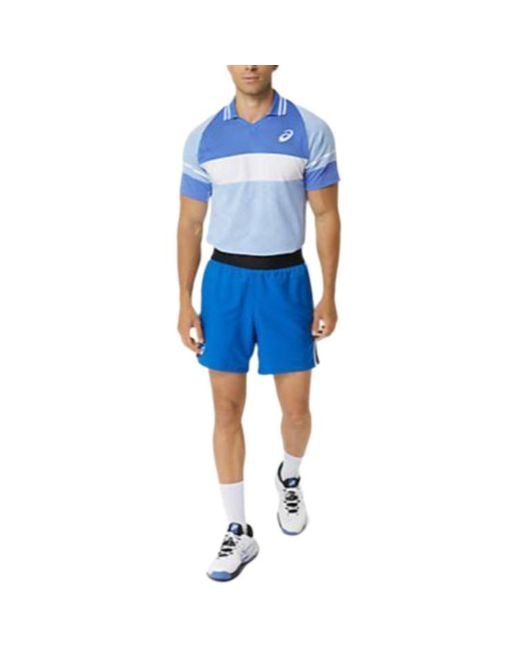 Asics Blue Match Actibreeze Polo Shirt 'Sapphire' for men