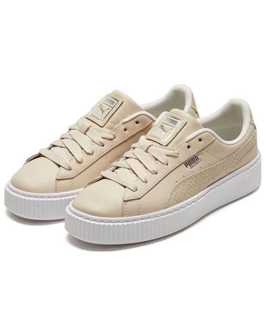 PUMA White (Wmns) Platform Snake Khaki