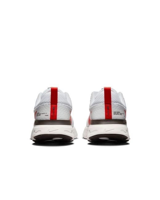 Nike White React Infinity 3 Road Running Shoes for men