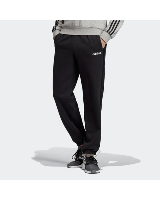 Adidas Black Loose Knit Breathable Stripe Casual Sports Pants for men