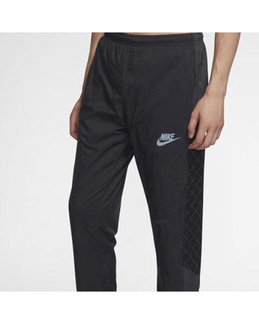 Nike Blue Sportswear Woven Zipper Sports Long Pants for men