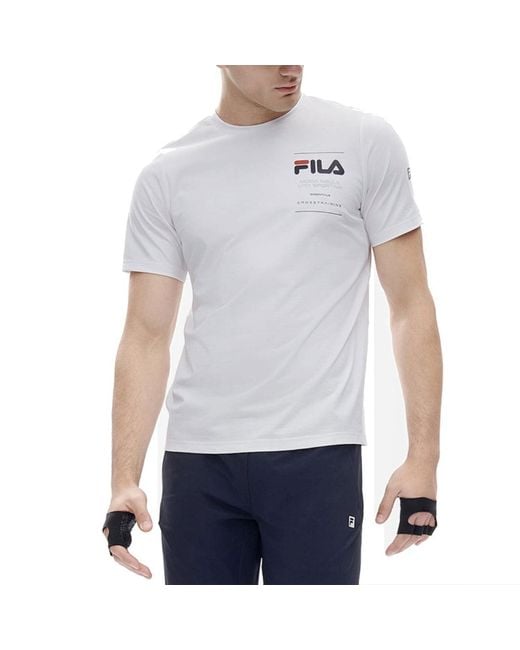 Fila White Athletics Collection Logo T-Shirt for men
