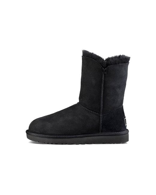 Ugg Black (Wmns) Classic Bling Button Fleece Lined