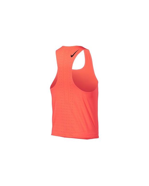 Nike Red Aeroswift Breathable Training Sports Running Vest for men