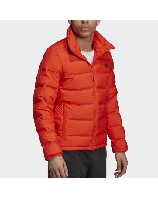 Adidas Red Outdoor Waterproof Sports Stay Warm Stand Collar Down Jacket for men