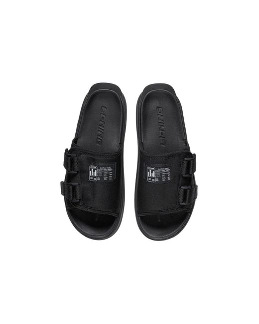 Li-ning Black Casual Sandals for men