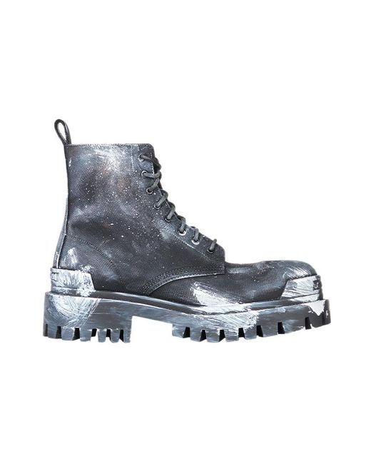 Balenciaga Gray Strike Boots for men