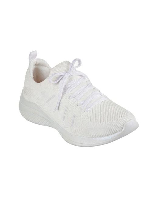 Skechers White (Wmns) Ultra Flex 3.0 'Glowing Sky
