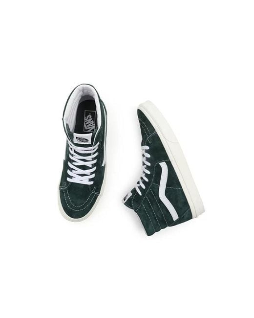 Vans Green Pig Suede Sk8-Hi Sneakers