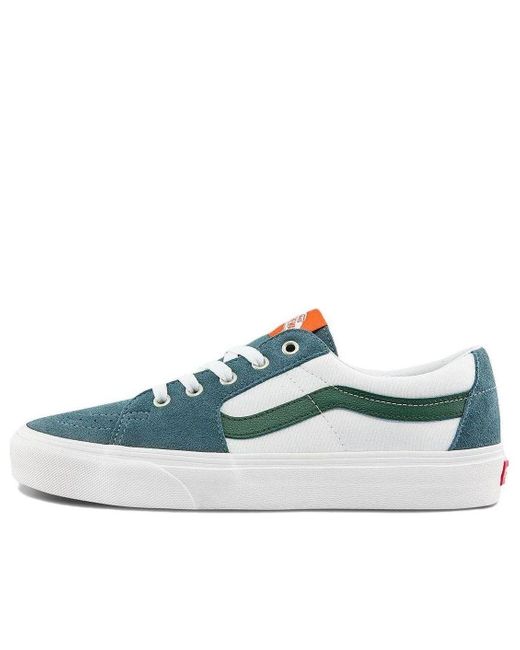 Vans Blue Sk8-Low Low Tops Casual Skateboarding Shoes for men