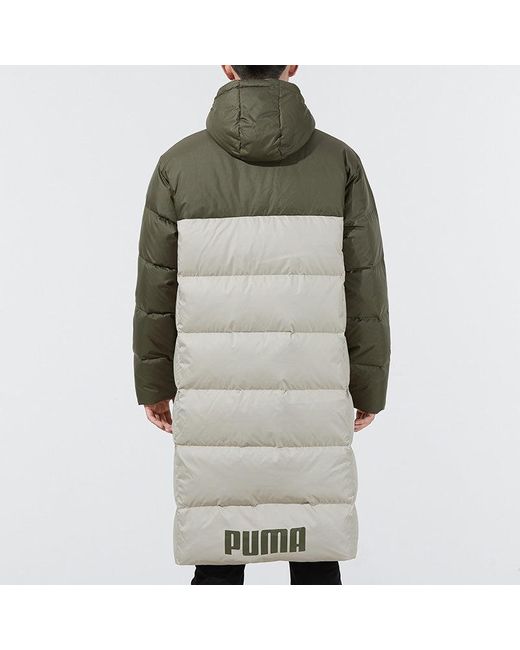 PUMA Gray Puffer Coat Jacket for men