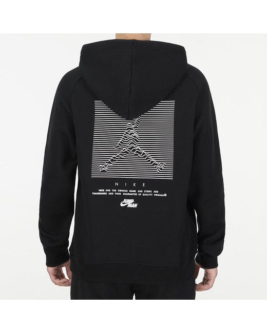Nike Black Casual Sports Drawstring Hooded Fleece Lined for men
