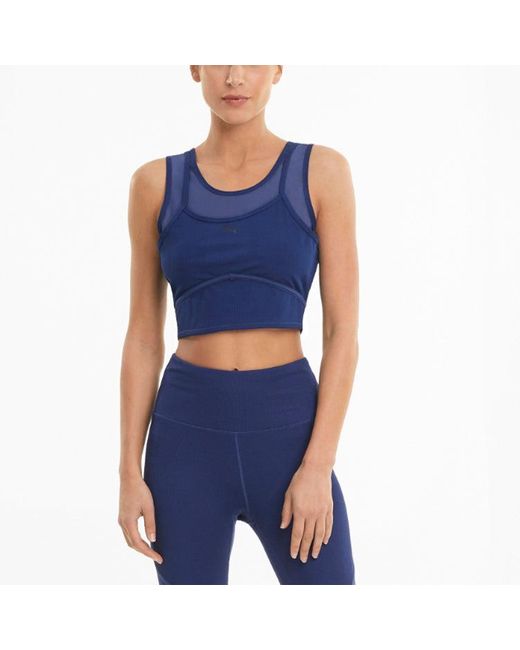 PUMA Blue (Wmns) Studio Layered Crop Top