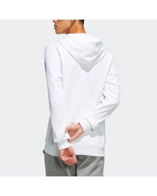 Adidas White Neo M Fav Gr Hoody Athleisure Casual Sports for men