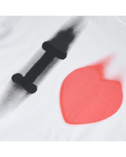 Balenciaga White I Love T-Shirt Large Fit