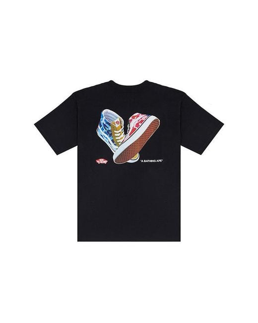 Vans Black X Bape Sk8-Hi T-Shirt for men