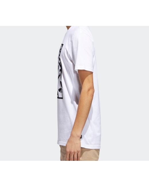 Adidas White Originals Stamptee Logo Printing Short Sleeve for men