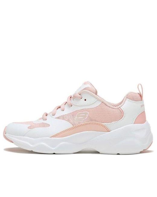 Skechers White (Wmns) D Lites Low Running Shoes
