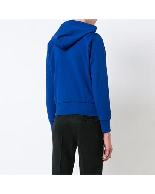 COMME DES GARÇONS PLAY Blue Heart Zip Up Hoodie