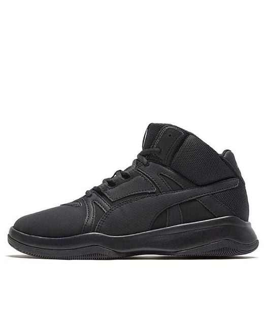 PUMA Black Rebound Street Mid Sneakers for men