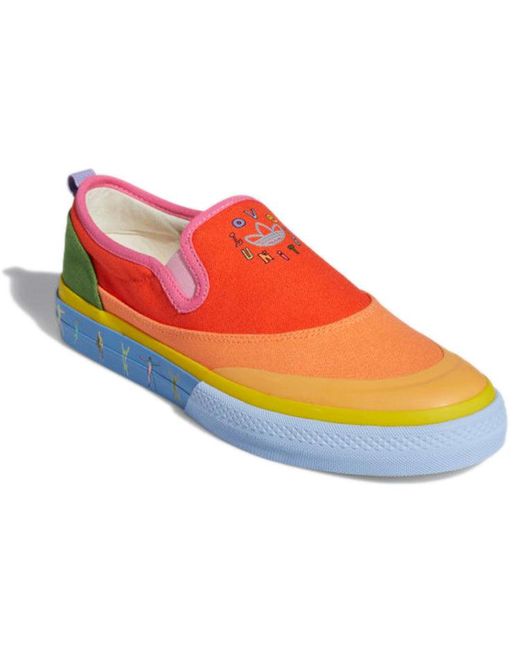 Adidas Red Nizza Slip-On Low 'Pride Pack for men