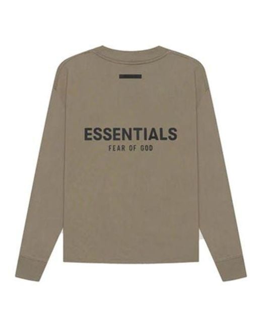 Fear Of God Gray Ss21 Long Sleeve T-Shirt 'Taupe' for men