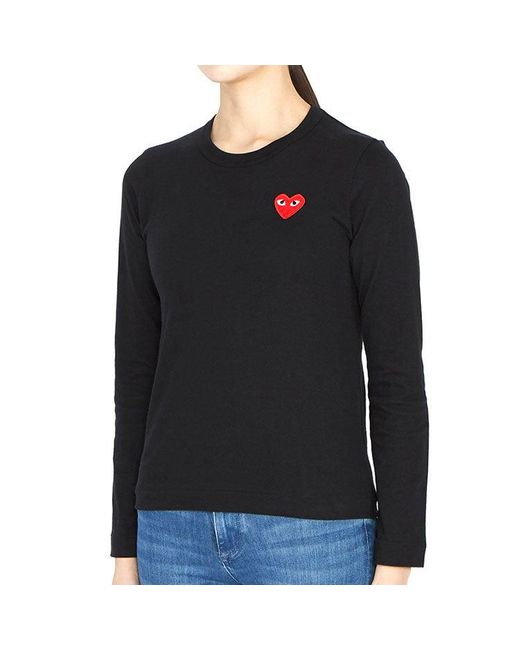 COMME DES GARÇONS PLAY Black Long -Sleeved T -Shirt