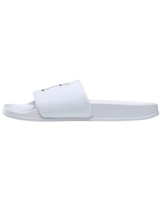 Reebok White Classic Slide Golden Logo