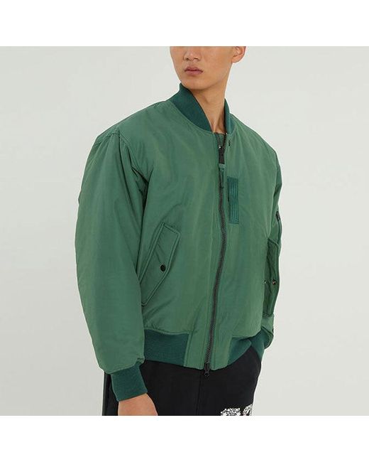 Nike Green Essentials Ma-1 Reversible Aviator Woven Padded Clothes Jacket for men