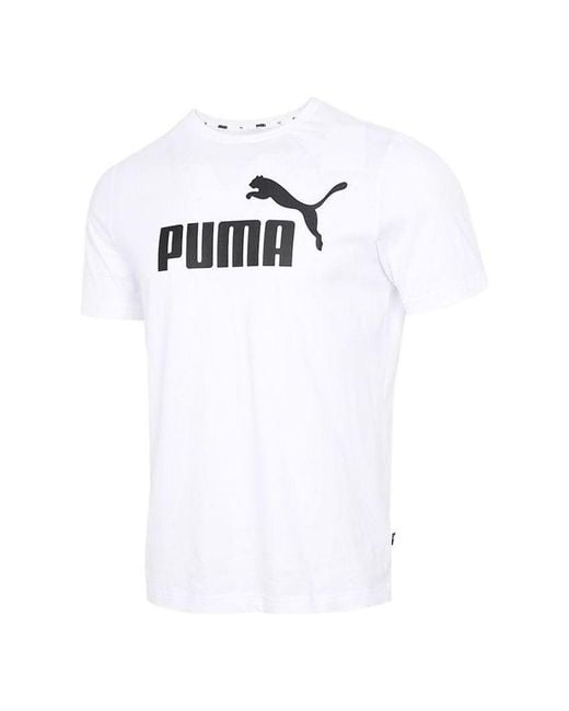 PUMA White Polyester T-Shirt for men