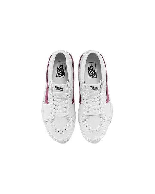 Vans White Sk8-Mid Mid-Top Sneakers