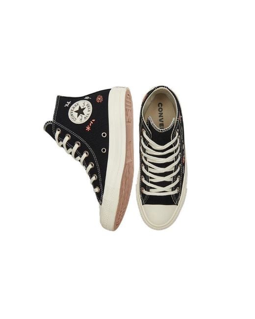 Converse Black (Wmns) Chuck Taylor All Star High 'Embroidered Floral