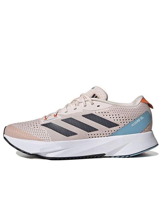 Adidas White Adizero Sl Running Sneakers 'Wonder Quartz' for men