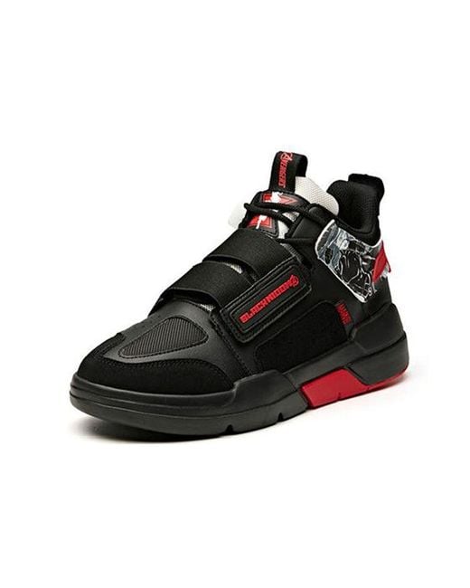 Anta Black X Marvel Running Shoes Widow' for men